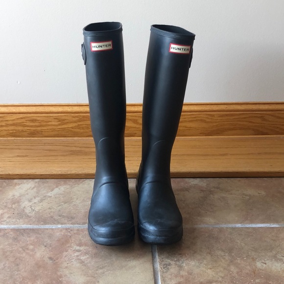 Black Hunter Boots Size 10 - Picture 1 of 8